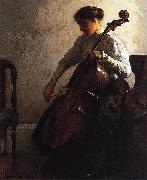 Joseph Decamp Cellist oil painting